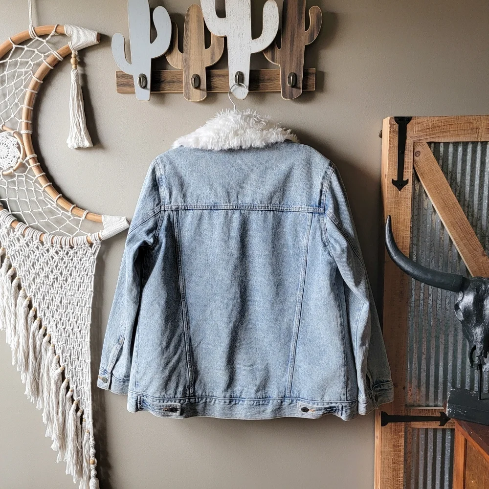 Show Me Your Mumu | Durado Oversized Faux Fur Lined Denim Jacket_8